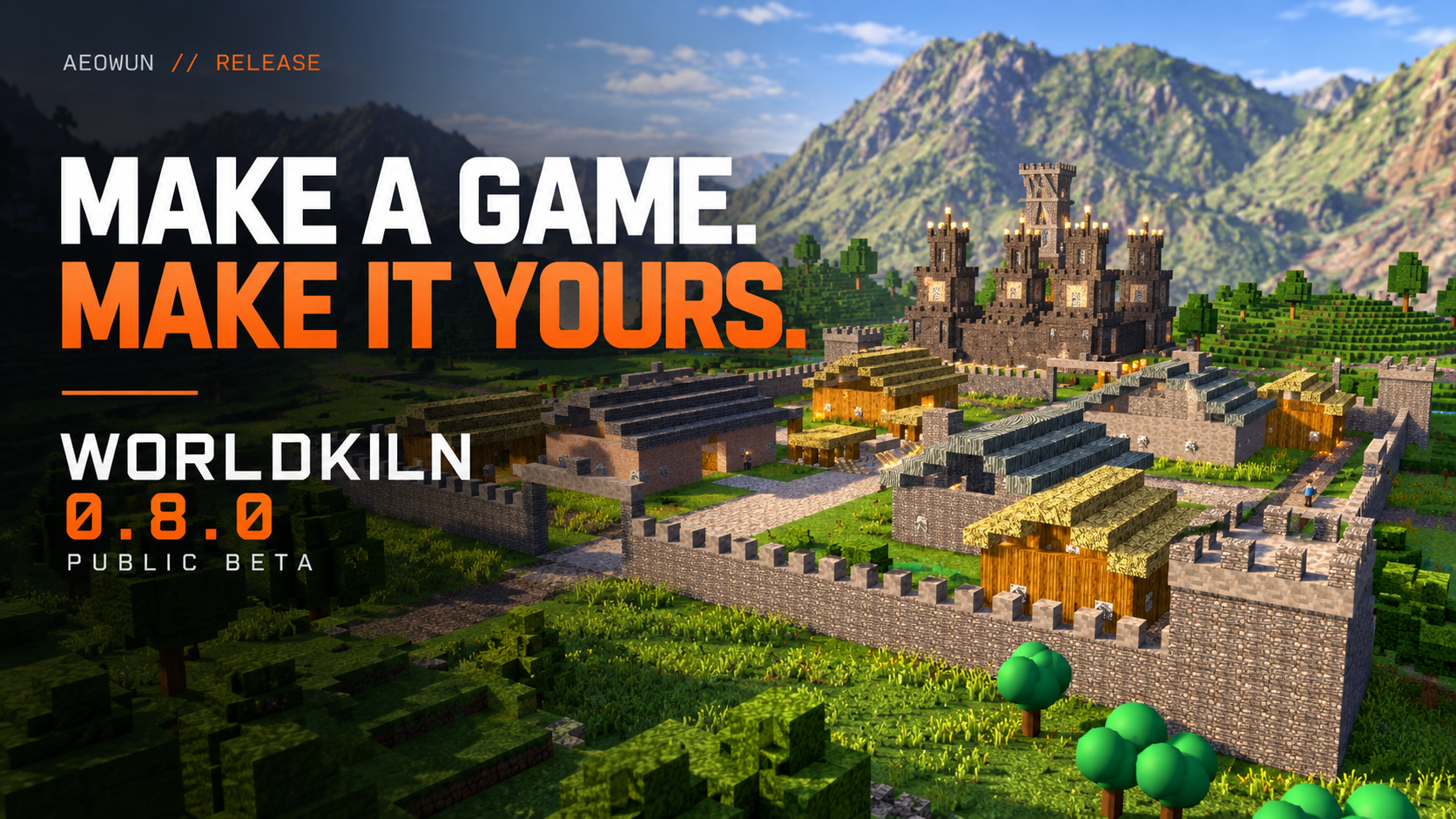 Worldkiln 0.8.0 fantasy fortress scene